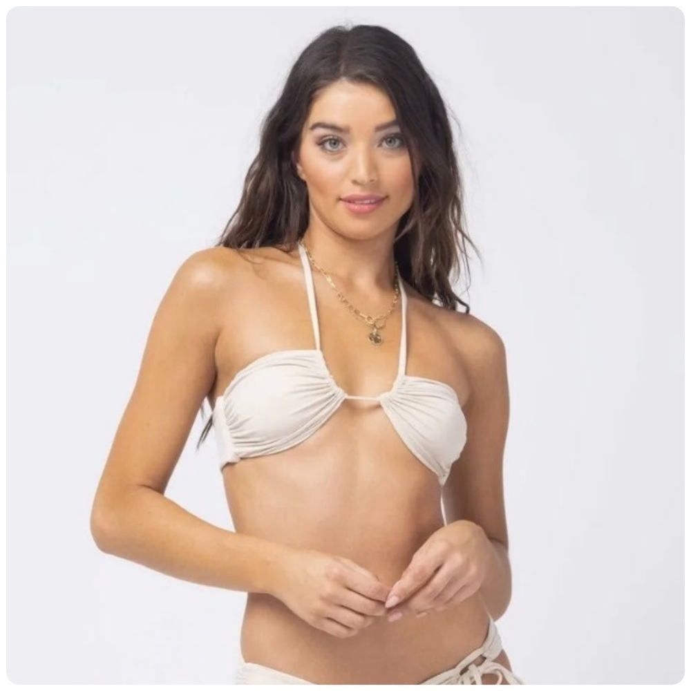 L*Space | NWT Dawn Convertible Bikini Top in Bone | XS